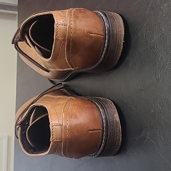 Alfani Men's Greg 8046 brown tan leather shoes size 9.5 Derby business office - Picture 11 of 12